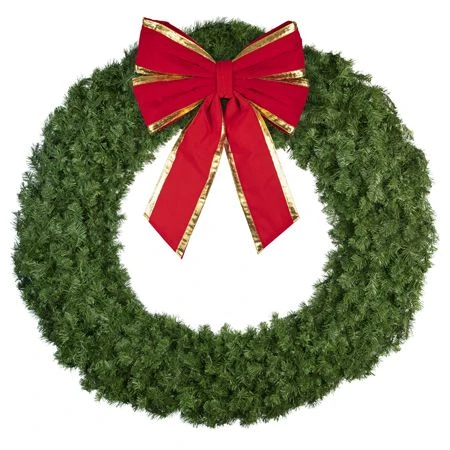 96" Unlit Deluxe Oregon Fir Wreath - Bow Option Available 2 96" Unlit Deluxe Oregon Fir Wreath - Bow Option Available - Image 2