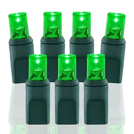 70 Lights Green 5 Mm Wide Angle Conical LED Christmas Lights 1 70 Lights Green 5 Mm Wide Angle Conical LED Christmas Lights