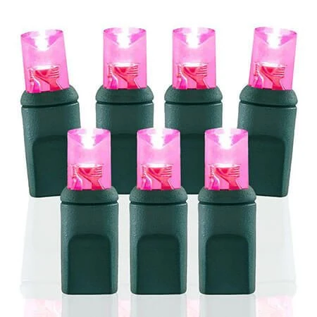 50 Light Pink 5 Mm Wide Angle Conical LED Christmas Lights 1 50 Light Pink 5 Mm Wide Angle Conical LED Christmas Lights
