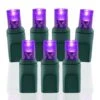 100 Light Purple 5 Mm Wide Angle Conical LED Christmas Lights