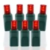 50 Light Red 5 Mm Wide Angle Conical LED Christmas Lights