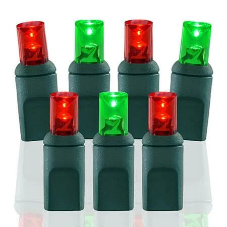 50 Light Red And Green 5 Mm Wide Angle Conical LED Christmas Lights 1 50 Light Red And Green 5 Mm Wide Angle Conical LED Christmas Lights