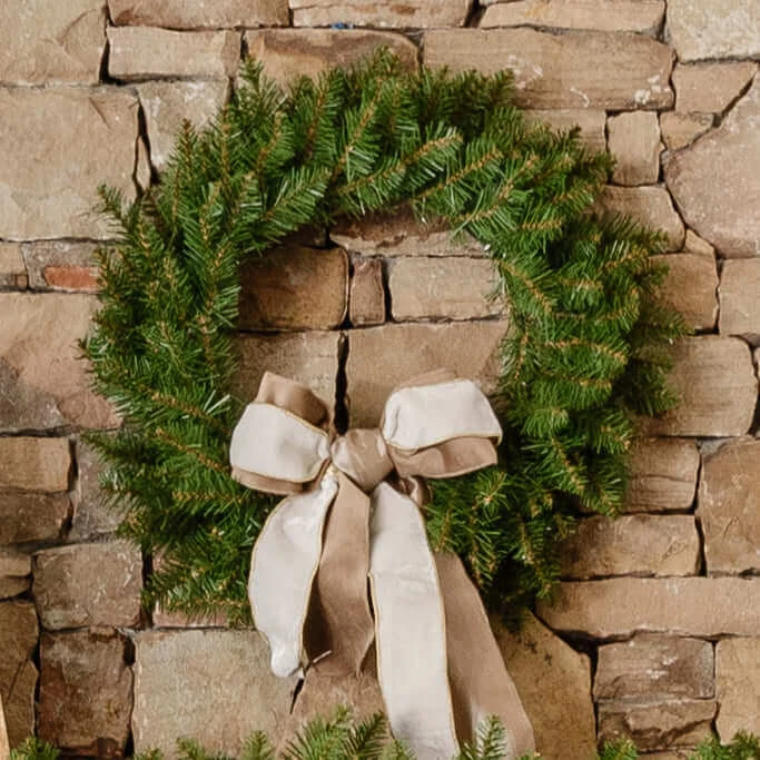 King Of Christmas 24" Yorkshire Fir Wreath Unlit 2 King Of Christmas 24" Yorkshire Fir Wreath Unlit - Image 2